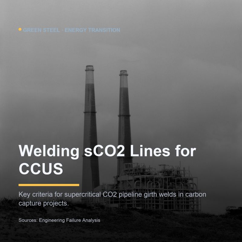 Welding criteria for supercritical CO2 lines in CCUS plants