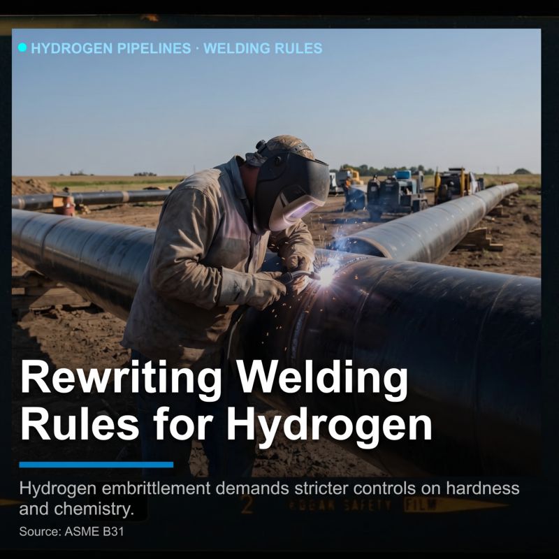 Hydrogen pipelines: rewriting welding rules