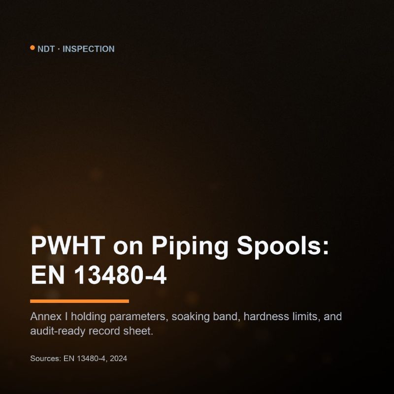 According to EN 13480-4 (2024 Edition), post-weld heat treatment (PWHT) of...