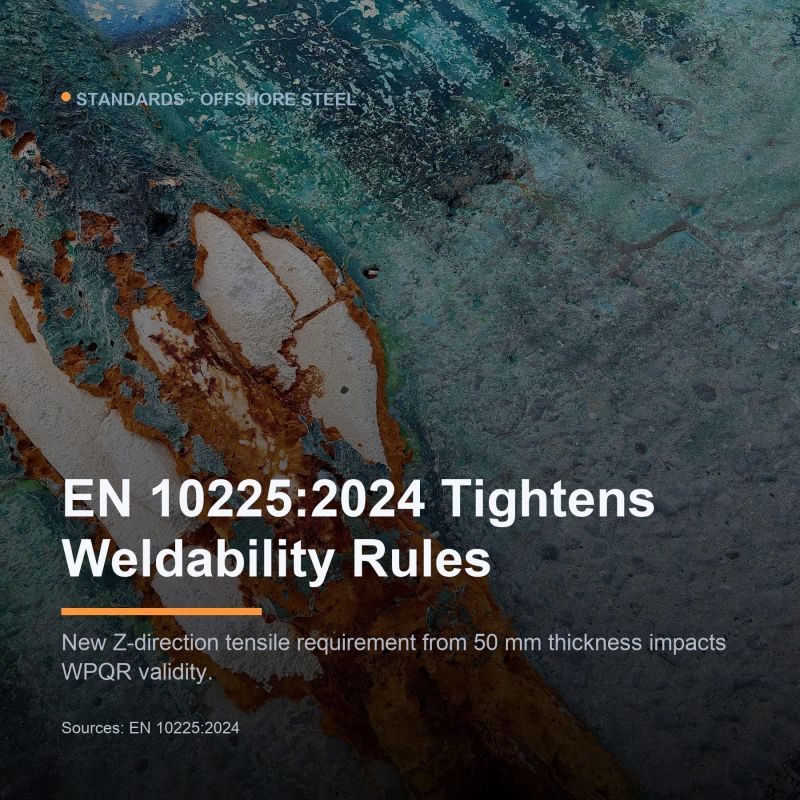 EN 10225 Weldability Testing for Offshore Steel