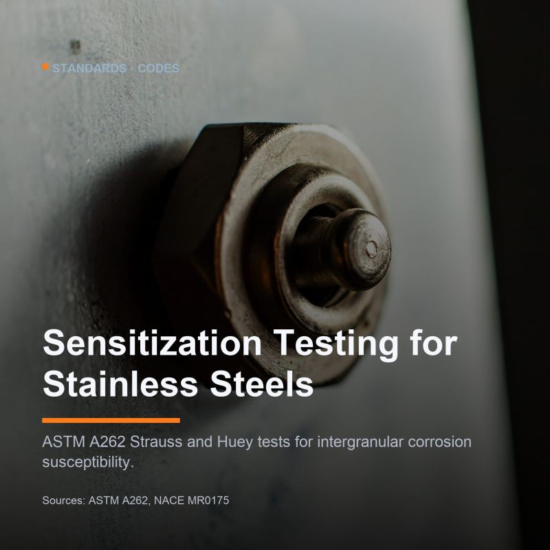 Sensitization in Austenitic Stainless Steels: Strauss and Huey Tests