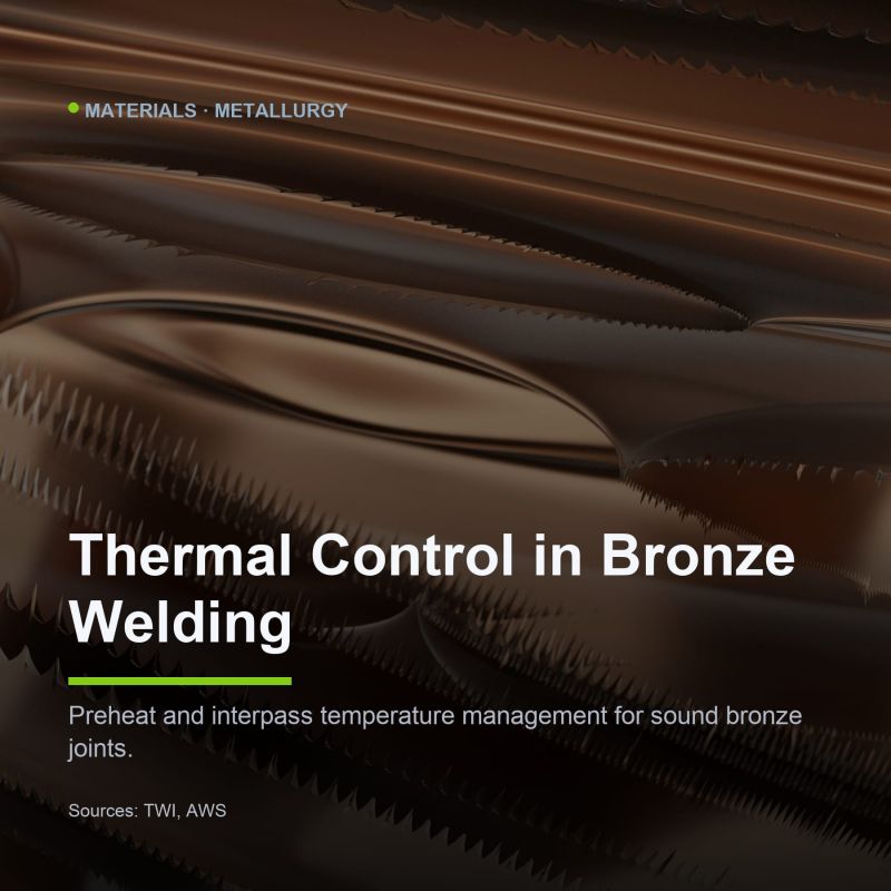 Preheat temperature and interpass control in bronze welding
