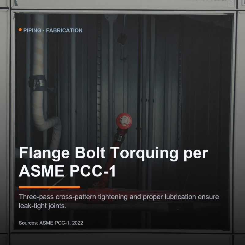 According to ASME PCC-1:2022, proper bolt torquing sequences and lubrication...