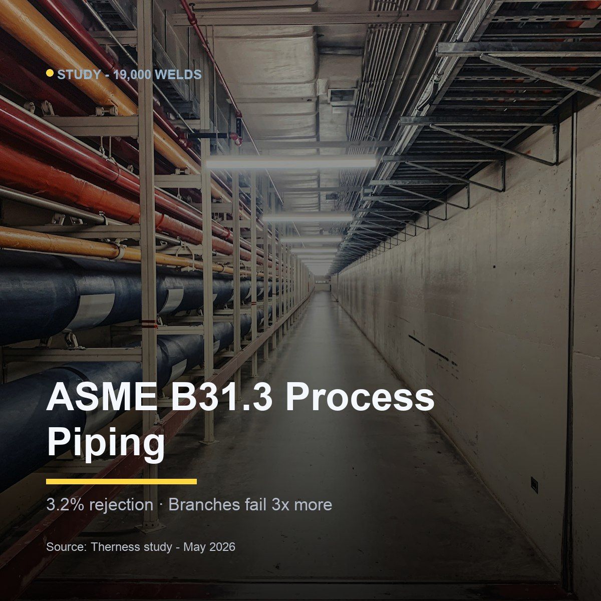ASME B31.3 Process Piping - 19,000-Weld Rejection Study