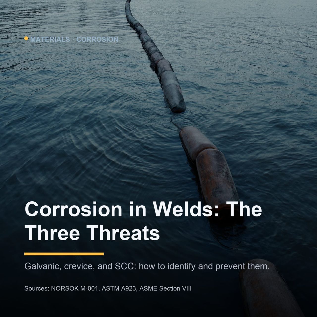Corrosion types in welded joints, galvanic, crevice, and SCC