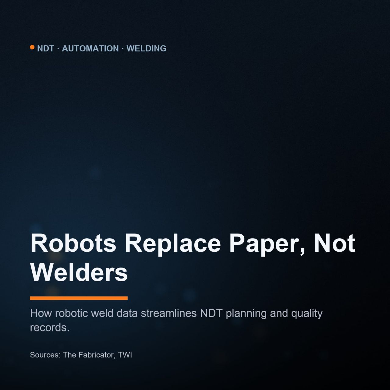 Robotic welding is often framed as a threat to the welder's job. But the...