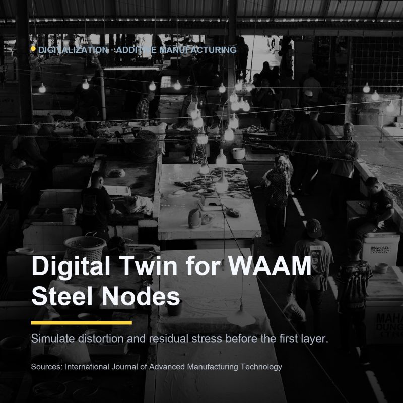 Digital twin simulation for WAAM steel node fabrication